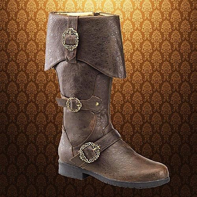 New Trade Europe And America Medieval Viking Viking Renaissance Cosplay Leather Boots - Image 4